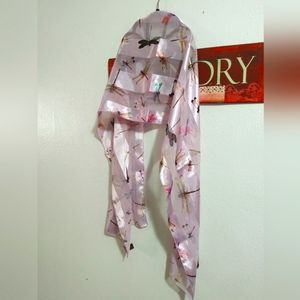 Casual Scarves Light Lilac Dragon Fly Print